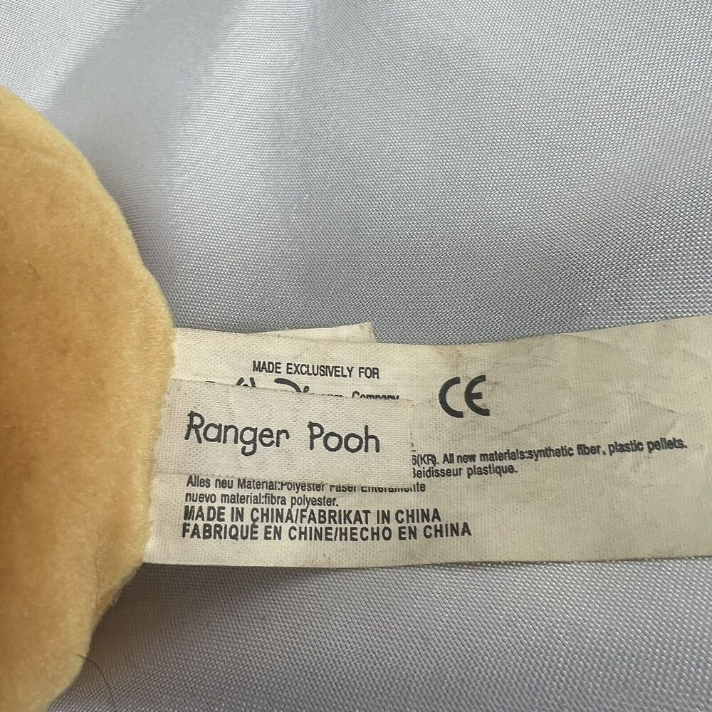 Disneyland Resort Walt Disney Winnie The Pooh Ranger Pooh Beanie Plush 8" - Picture 4 of 4